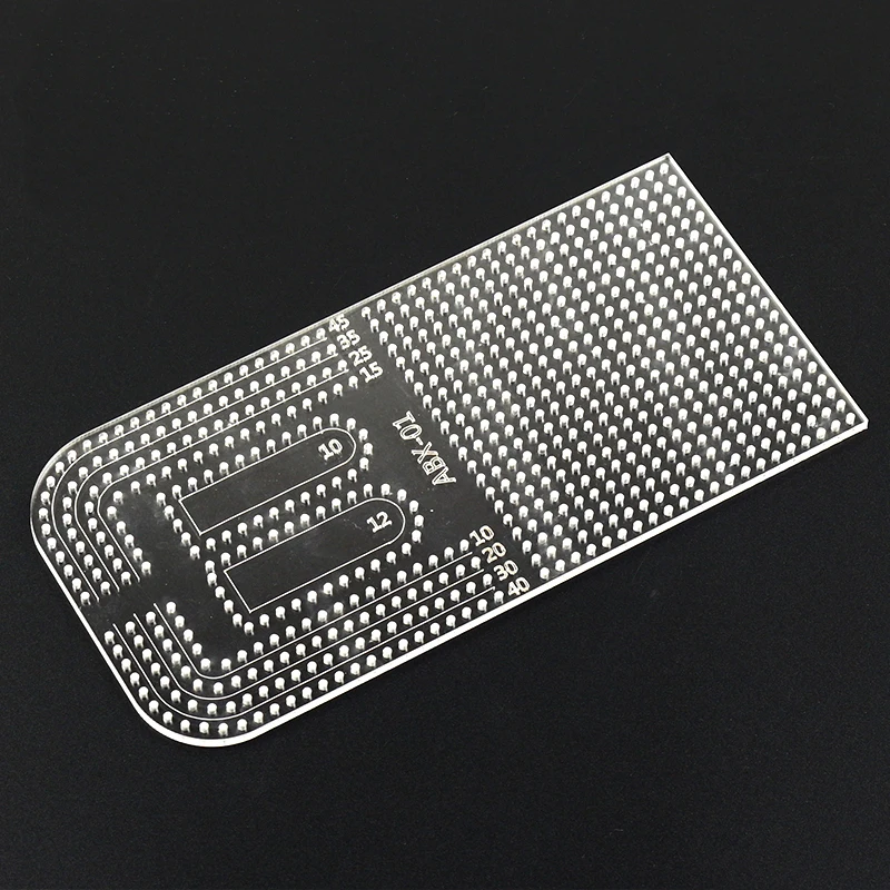 NUBECOM Acrylic Punching Positioning Drilling Ruler Round Hole Punches Tool Leather Craft Patchwork Calculation Template Stencil
