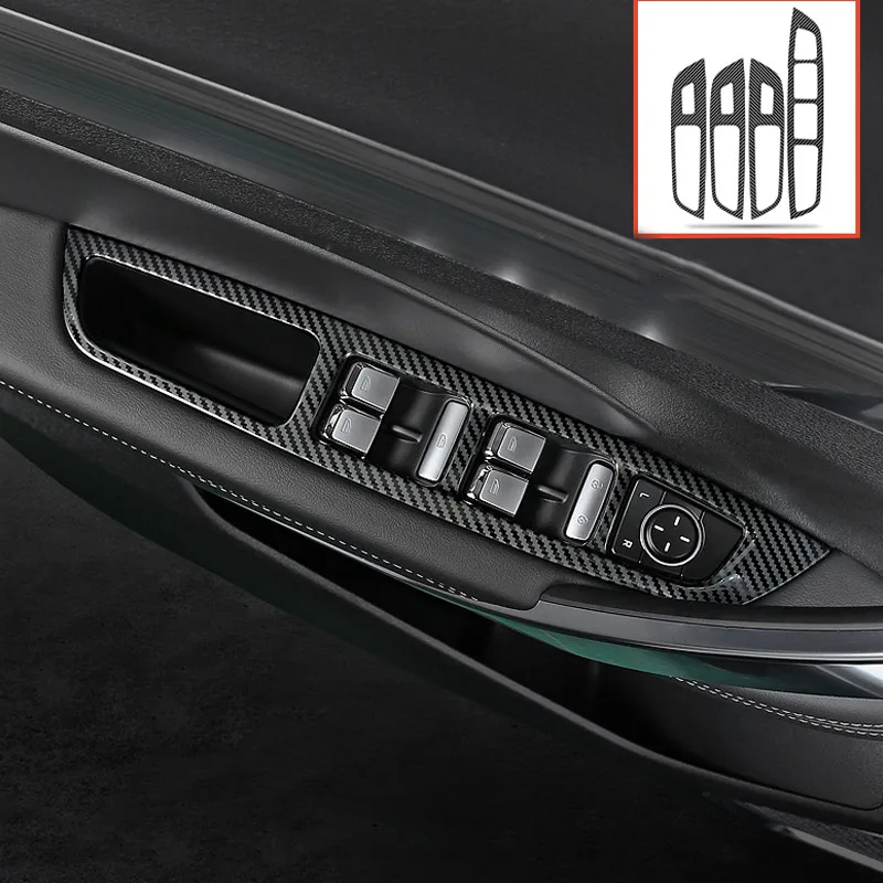 Auto Porta Finestra di Vetro Ascensore Pulsante Pannello di Copertura Telaio In Acciaio Inox Trim Decorazione Per Azkarra Geely Atlas Pro Belgee X70