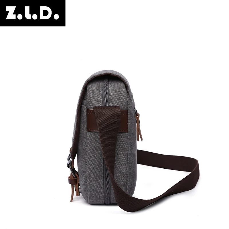 Imagem -02 - Bolsa Masculina de Lona Bolsa Mensageiro Vintage de Marca Bolsa de Ombro Casual de Viagem para Laptop Bolsa Crossbody para Homens