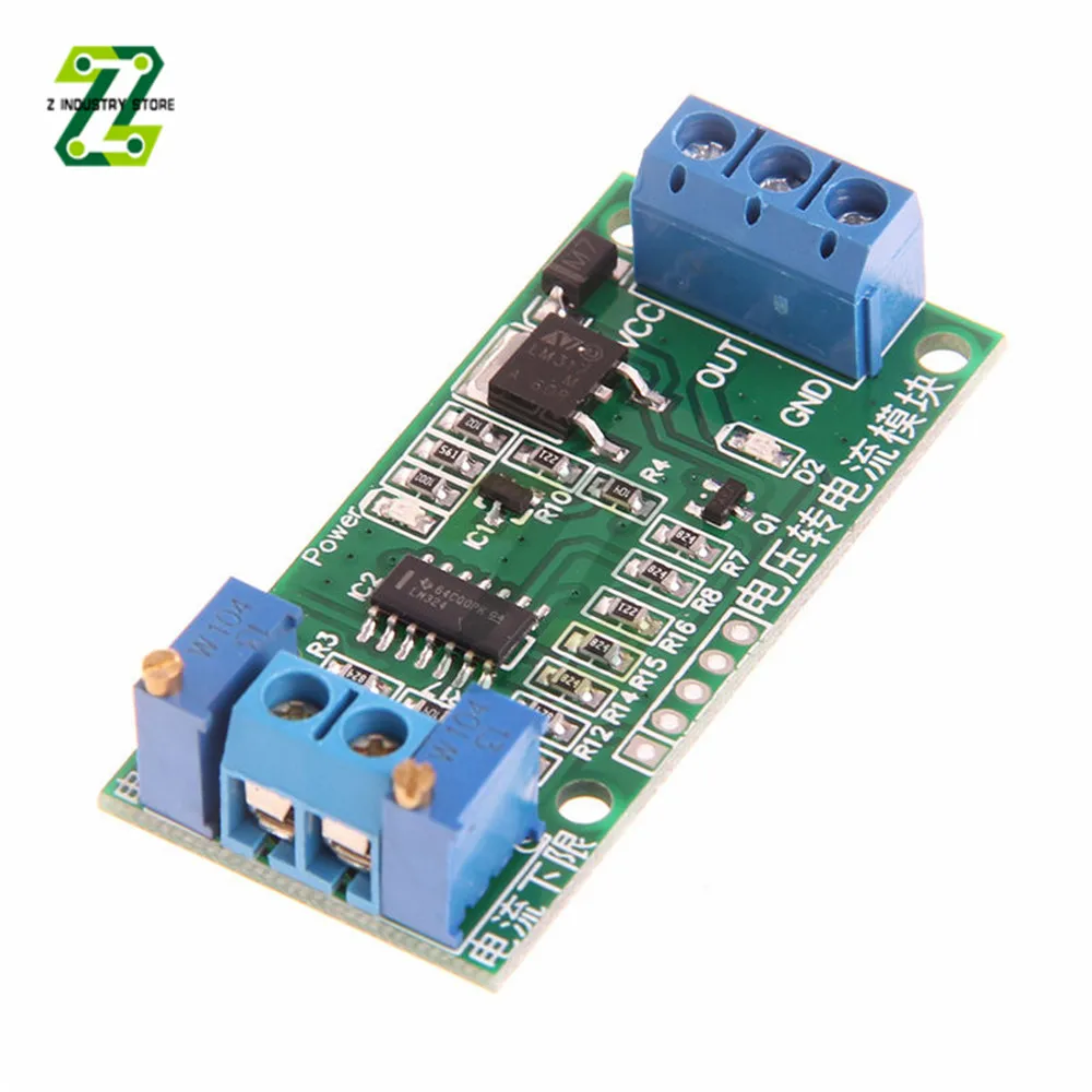 Voltage To Current Module 0-2.5V 0-3.3V 0-5V 0-10V 0-15V 0-24V to 0 -20mA/4 -20mA Current Transmitter Signal Converter Module