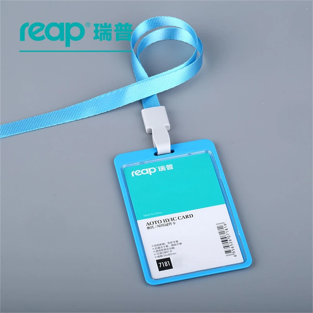 

New Id Card Case With Lanyards Badge Staff Identification Badges Card Holder Company Supplies (standard Size)