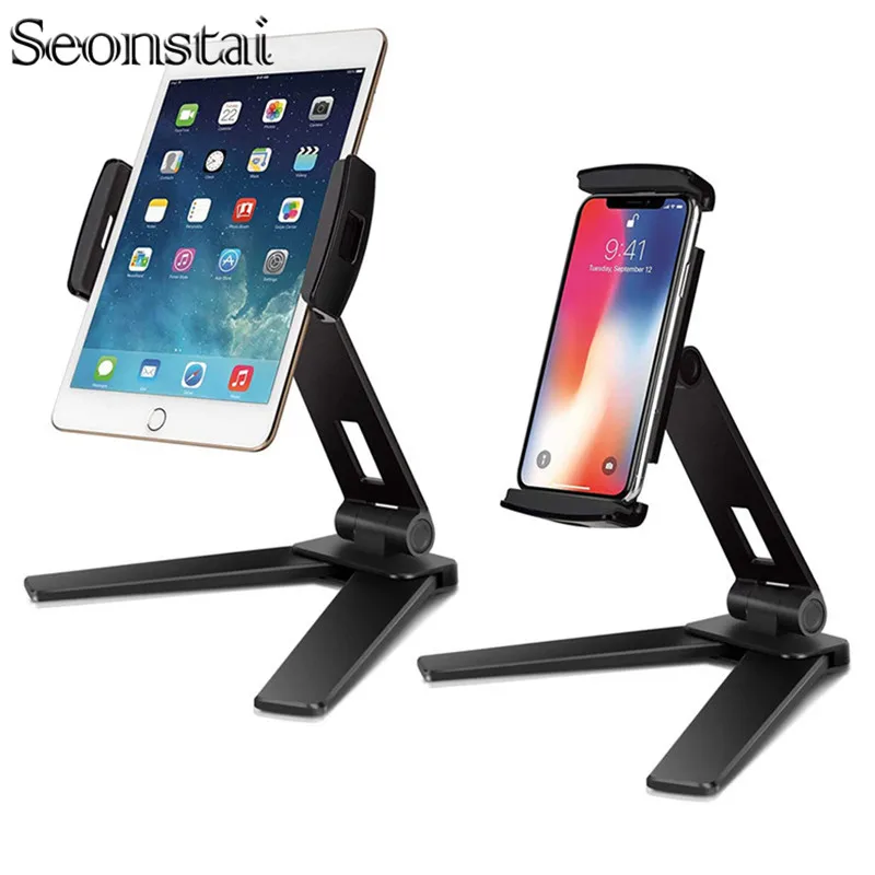 

Kitchen Tablet Stand Wall Desk Tablet Mount Stand Fit For 5-13 inch Width Adjustable Tablet Metal Bracket Smartphones Holders