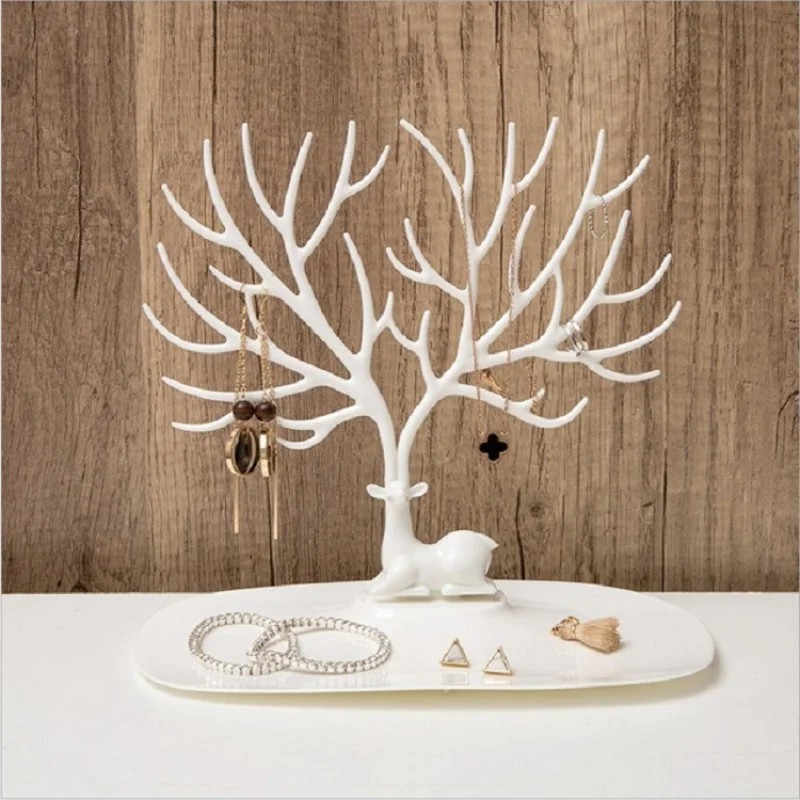 2022 New Creative Antlers LED Lamp Necklace Jewelry Display Stand Pendant Jewelry Storage Antler Lamp Lighting Storage Dual-use