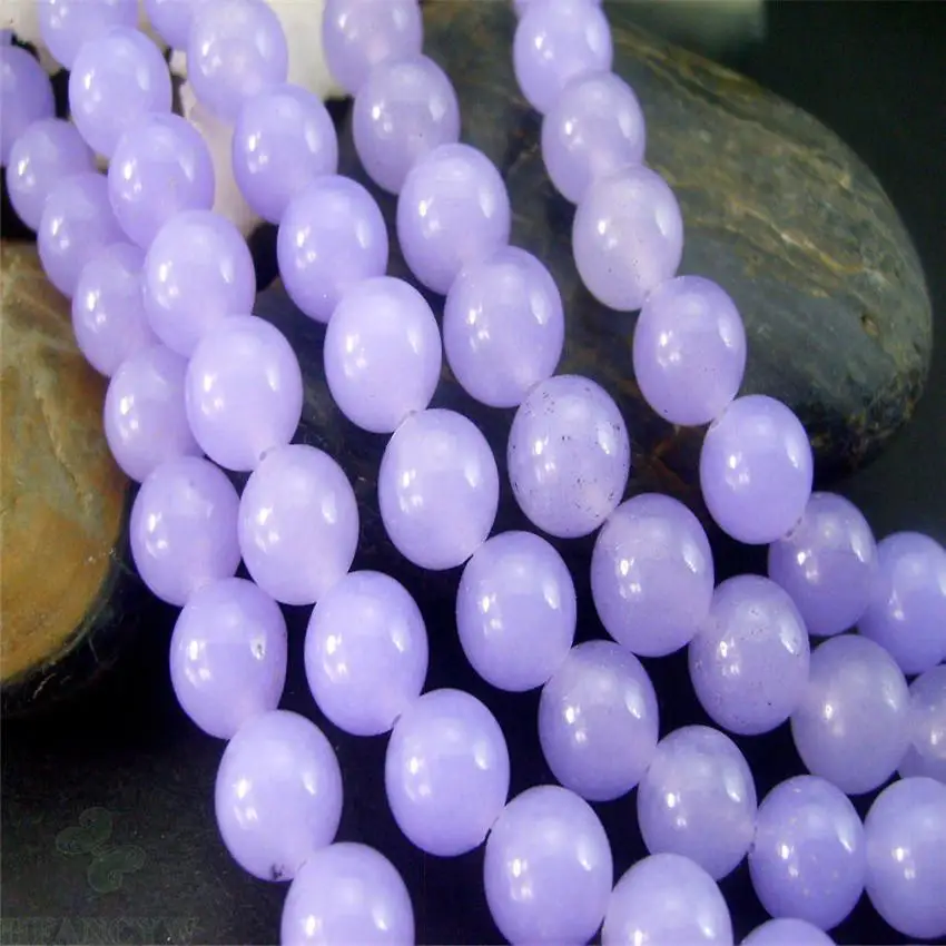 8mm Lavender Jade Beads Lots Jewelry Wholesale Colorful Chic Styles Stone Opaque Beauty