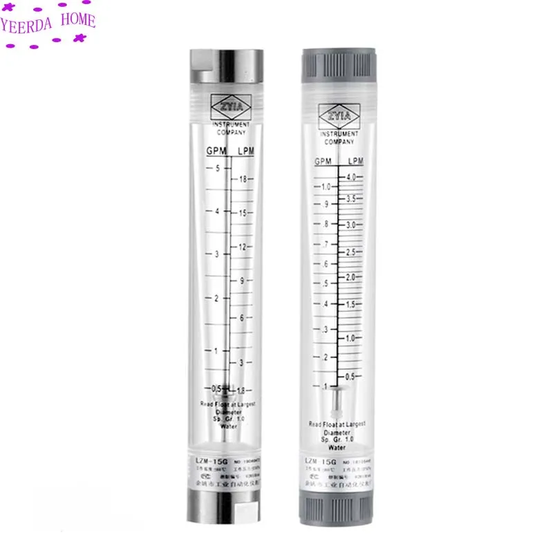 LZM-15G Stainless steel 304 / Plastic joint interface Liquid Flow Meter Water Tube Type Air Flowmeter Gas Rotameter