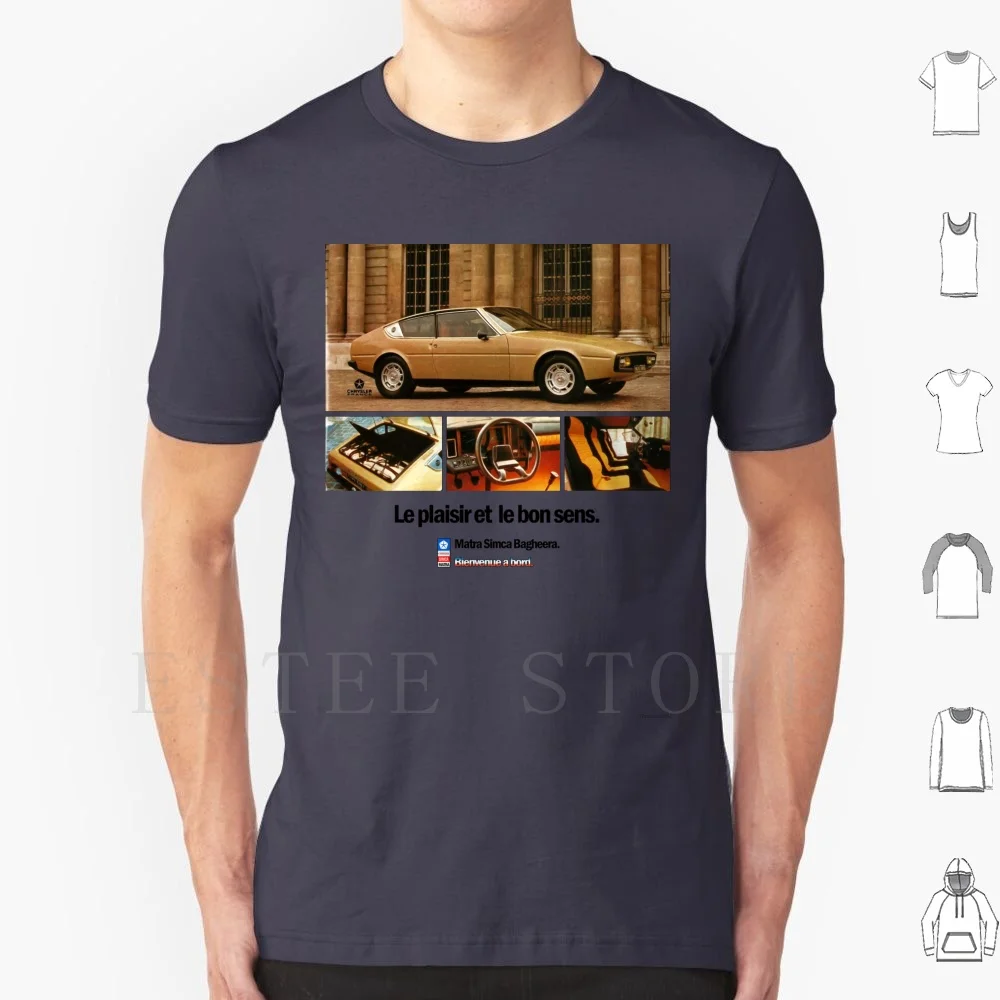 Matra Simca Bagheera T Shirt DIY Big Size 100% Cotton Matra Simca Bagheera Murena Rancho Sports Car Cars Classic Classic Car