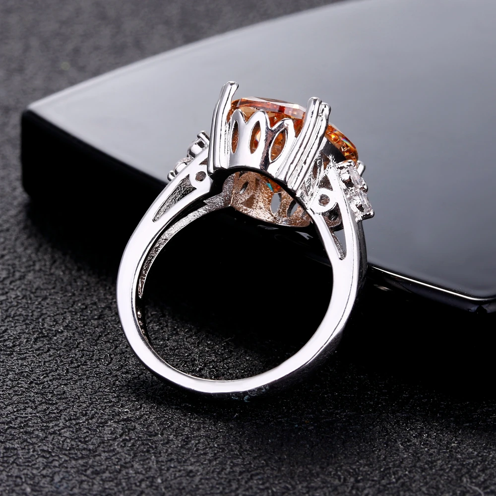 High Quality 925 Silver Gemstone Rings for Women Wedding Anniversary Party Christmas Gift  Jewelry Wedding Party Ring Wholesale