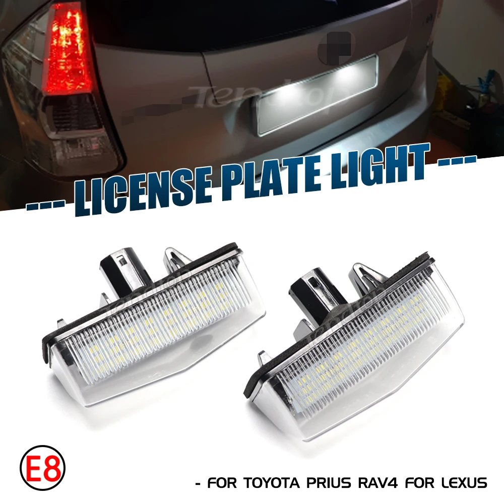 License Plate Number Light LED Car Lamp For Toyota Prius XW20 XW30 Prius Plus/V Venza Matrix RAV4 For Lexus CT200h Scion tC