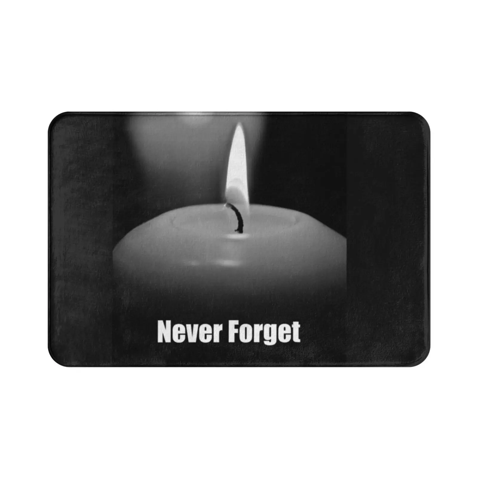 Never Forget Carpet Mat Rug Cushion Soft Non-Slip Remembrance Candle Never Forget Memorial Memorial Day Peace