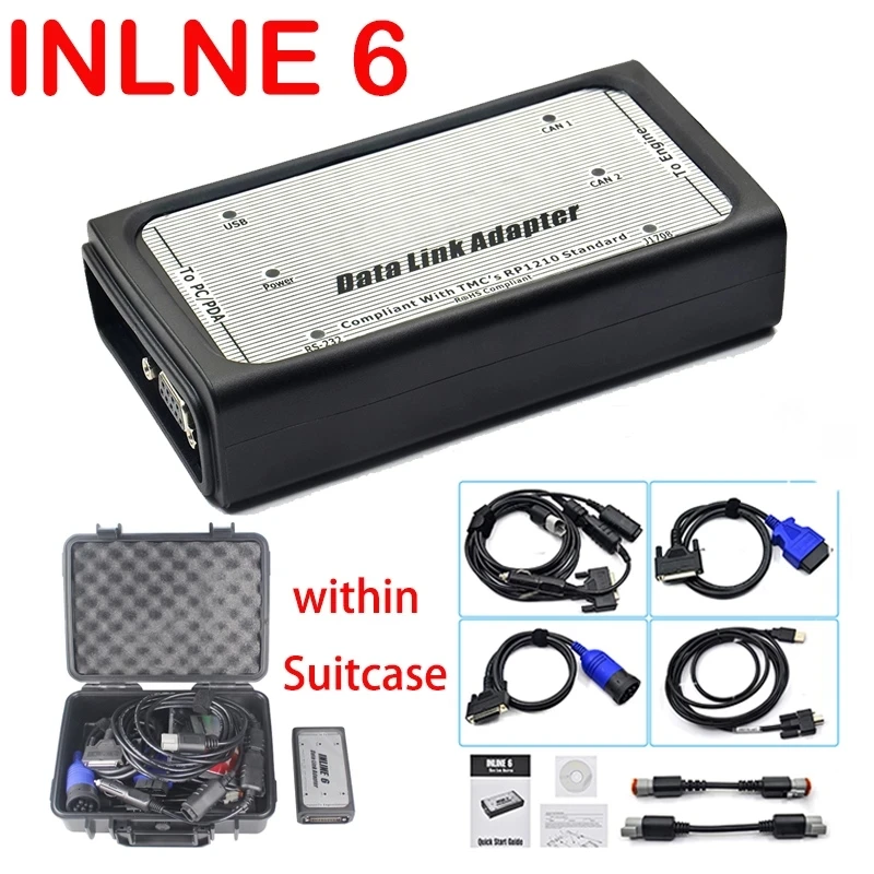 

INLINE 6, адаптер для передачи данных, сверхмощные сканеры, полный 8 кабельных грузовиков, профессиональные диагностические инструменты в CAN Flasher Remapper