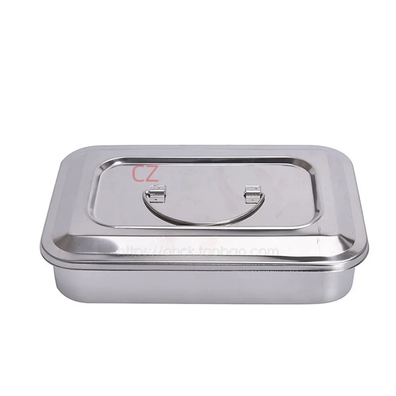 304 thick medical stainless steel disinfection tray square plate with hole cover medical equipment and surgical instrument Parts