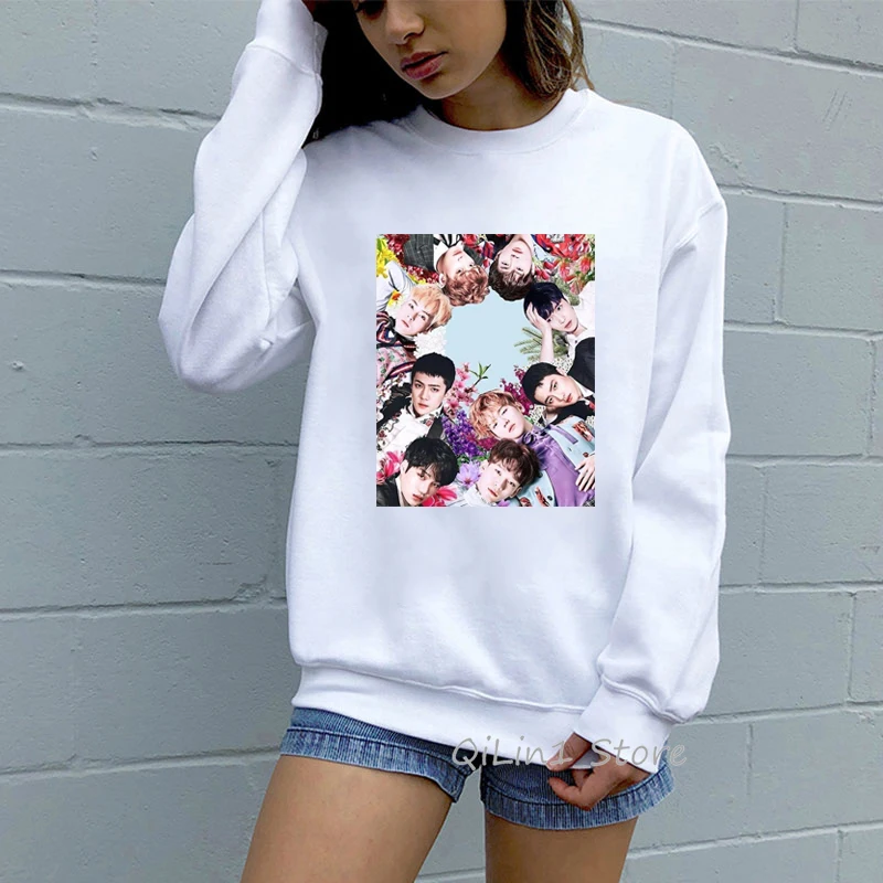 EXO Kpop Hoodie Women Hip Hop Sweatshirt Hipster Streetwear Korean Clothes High Quality Fans Hoody Spring Autumn Winter Pullover