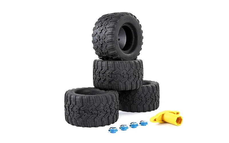 High-performance fully enclosed wear-resistant wheel and tire assembly with nuts for 1/5 TRAXXAS X-MAXX 220*120MM