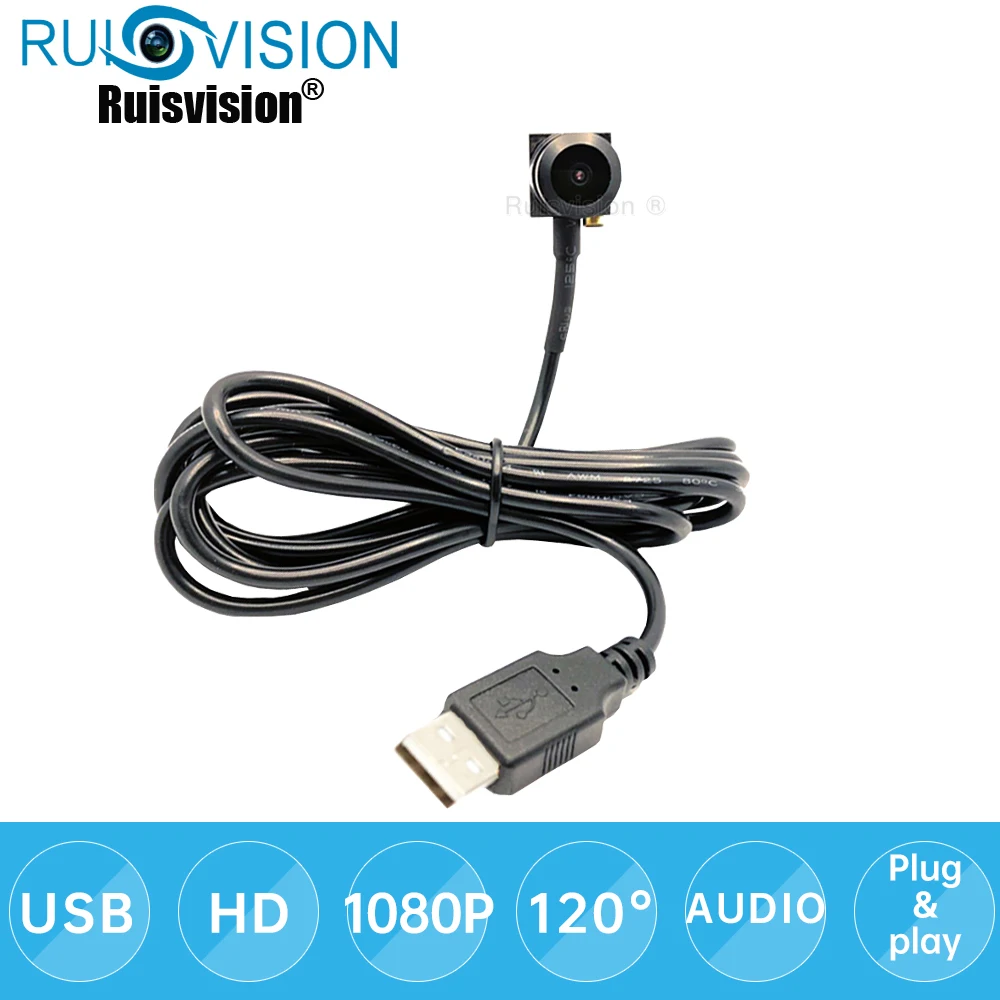 

Wide Angle Mini USB Camera, CCTV Camera, Video Surveillance, UVC, Mini Windows PC Webcam, HD 1080P, 2MP