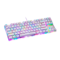 MOTOSPEED K87S Mechanical Keyboard Gaming Keyboard Wired USB Customized LED RGB Backlit with 87 Keys Keyboard