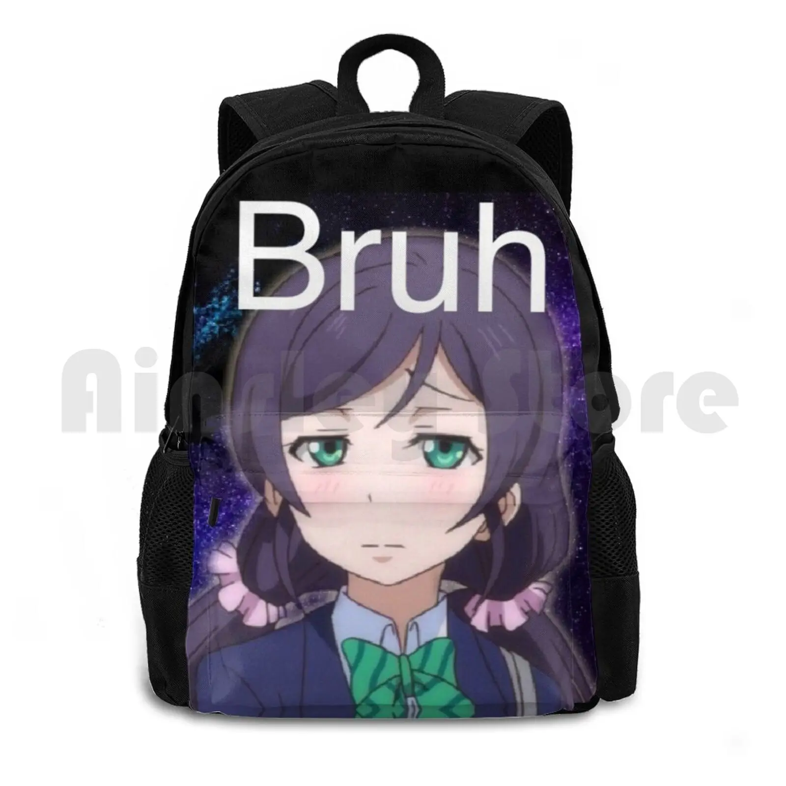 

Nozomi Bruh Outdoor Hiking Backpack Riding Climbing Sports Bag Love Live Anime Nozomi Tojo Funny Bruh