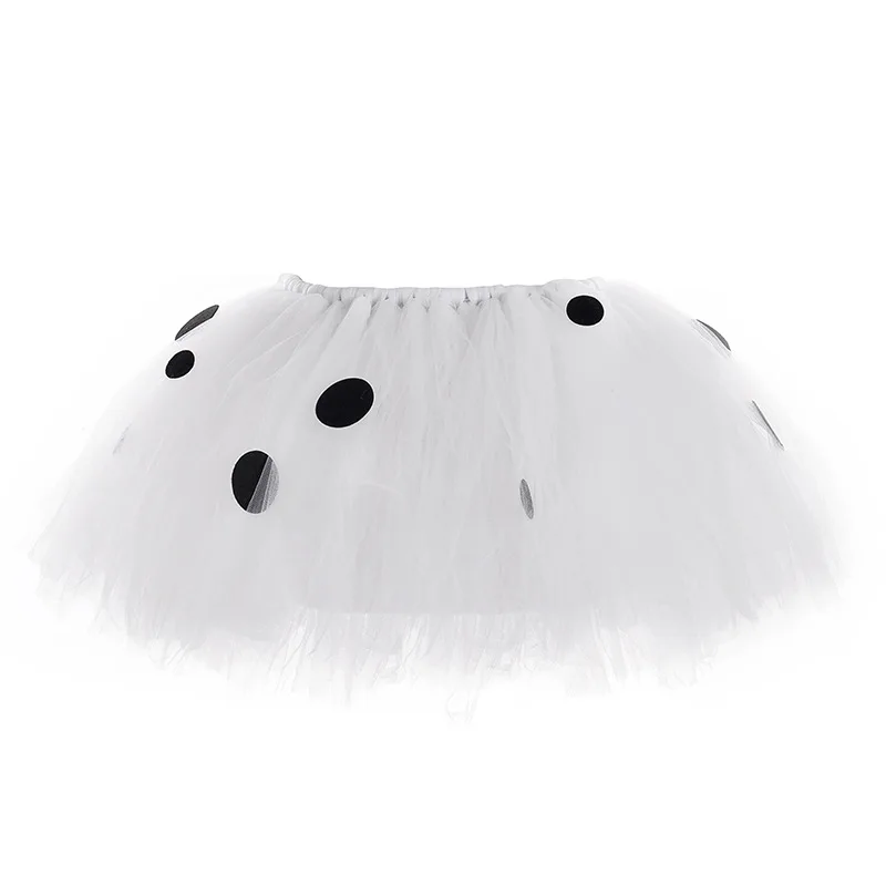 White Dalmatian Dog Tutu Skirt Outfit For Baby Girls Animal Halloween Costume For Kids Toddler Birthday Tutus Tulle Skirts Set