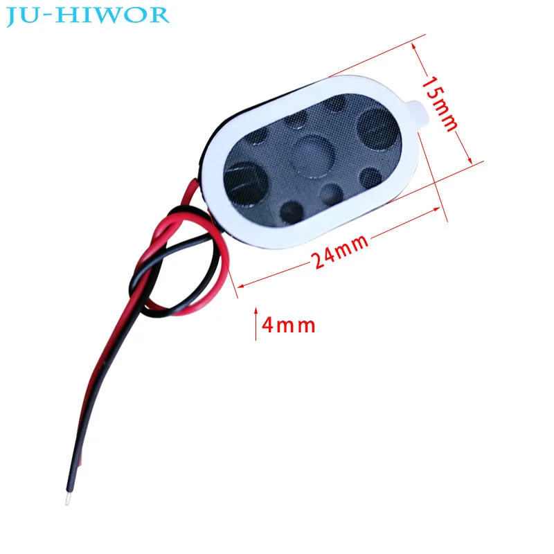 Acoustic Speaker 2415 1524 Oval Tablet Phone MP3 Loudspeaker 1W 8 Ohms 24*15*4mm With Wires DIY Audio Accessories