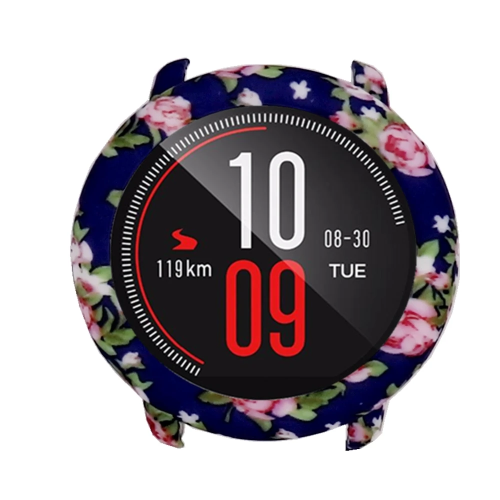 فيفاتا ل شاومي Huami Amazfit بيس لينة حافظة كاملة من البولي يوريثان غطاء قذيفة الإطار الوفير واقية ساعة ذكية استبدال الغطاء