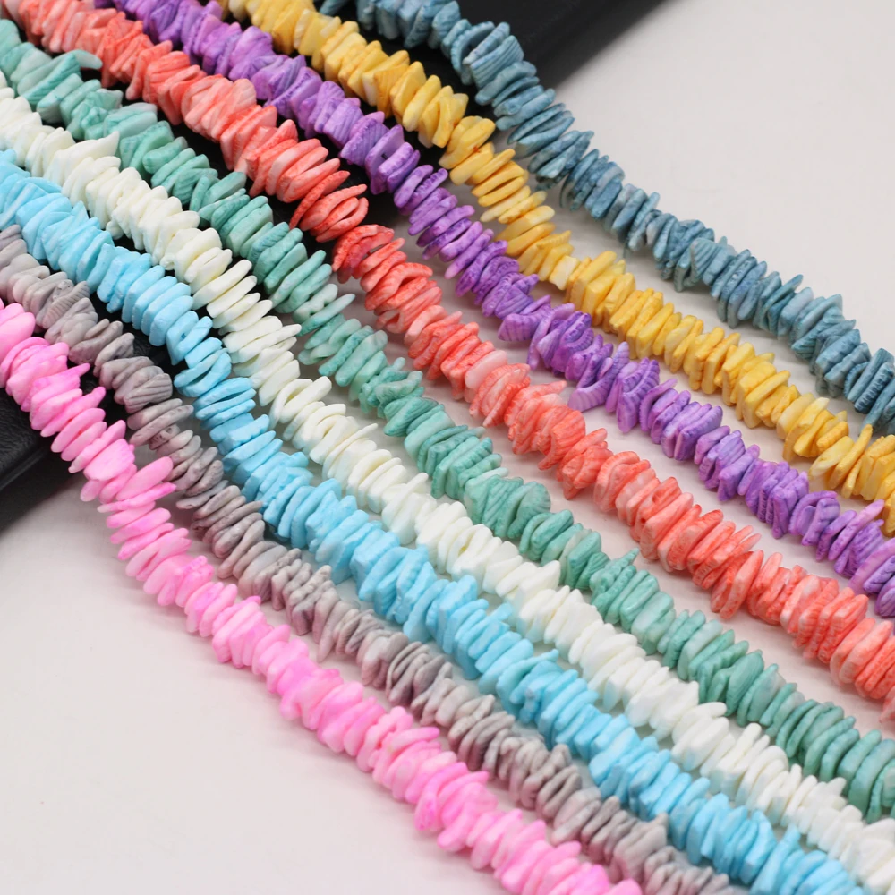 Natural Mother Of Pearl Shell Rainbow Gravel Isolation Beads For Jewelry Making DIY Necklace Bracelet Earring Accessory