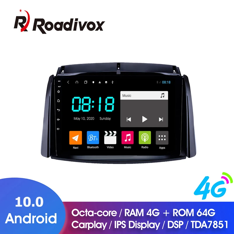 

9" Android 10.0 RAM 4G ROM 64G For Renault Koleos 2009-2016 car dvd gps navigation radio multimedia player stereo head unit