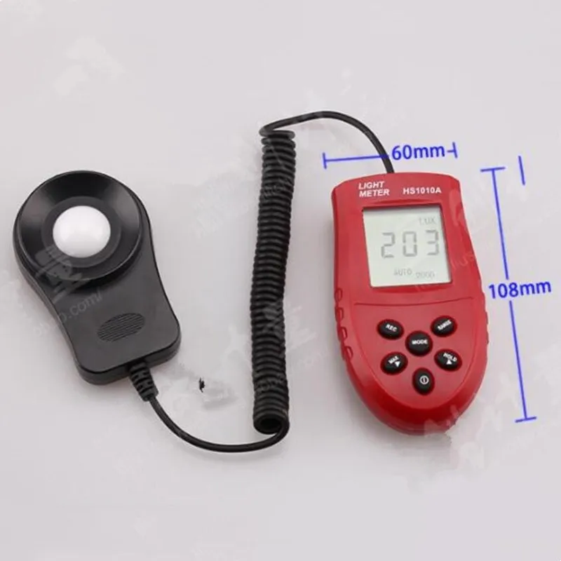 Imagem -03 - Lcd Digital Light Meter Luxmeter Iluminação Profissional Handhold Luminometer Lux fc Novo 50000 Lux Lux Hs1010a