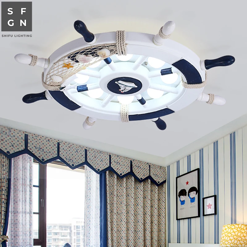 

led ceiling light lamp home modern rudder chandelier ceiling lighting indoor for kids bedroom study dining room kindergarten