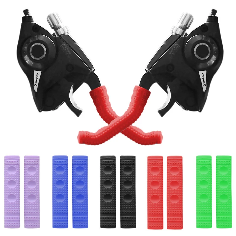 2PCS Universal Silicone Gel Brake Handle Lever Cover Mountain Road Bike Cycling Protection Cover Protector Sleeve MTB Fixed Gear