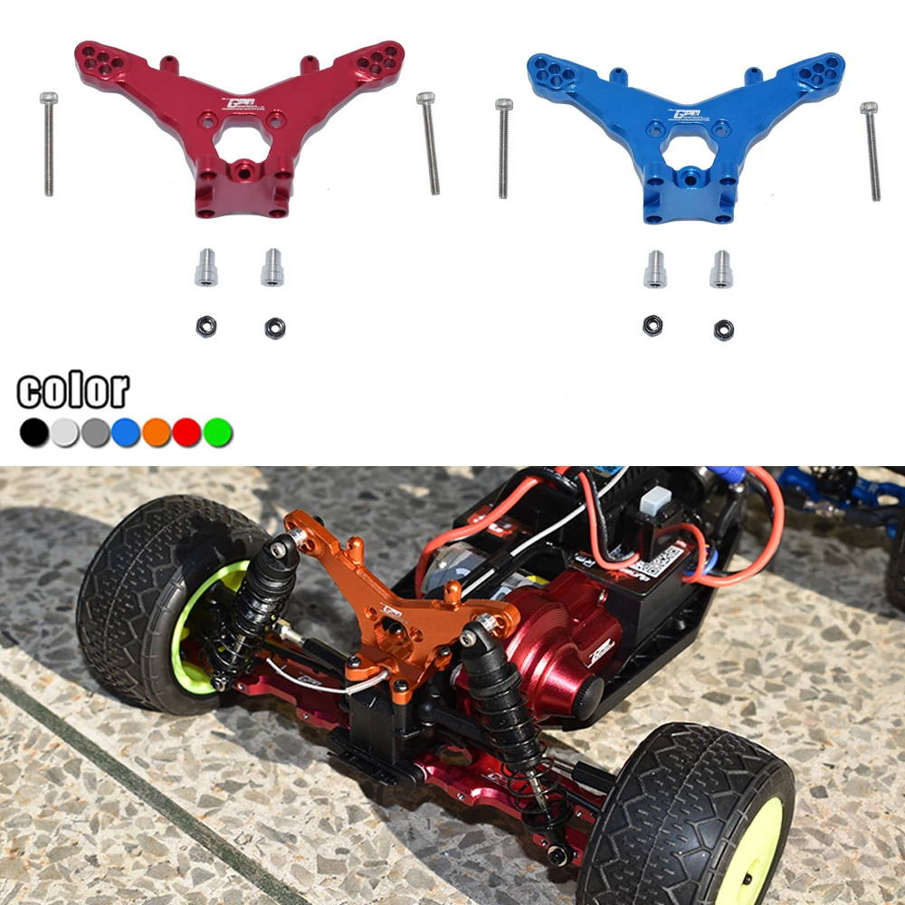 GPM LOSI 1/18 Mini-T 2.0 2WD Stadium Truck RTR Metal Aluminum alloy Rear Shock Absorber Tower bracket plate #LOS214011