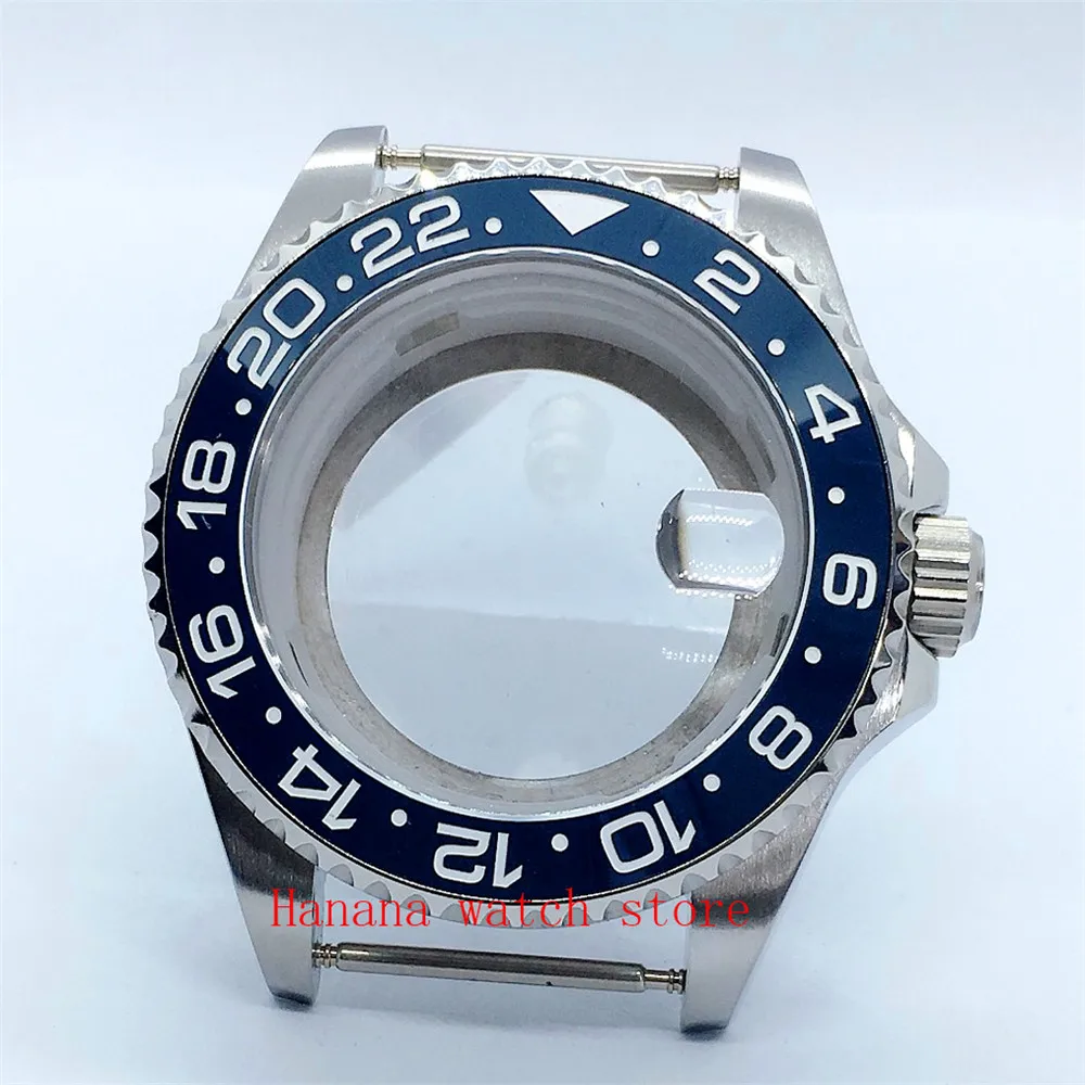 

40mm/43mm Stainless Steel Case With Sapphire Glass Rotating Ceramic Bezel Fits NH35/NH36 ETA 2836 PT5000 Miyota DG 3804 Caliber