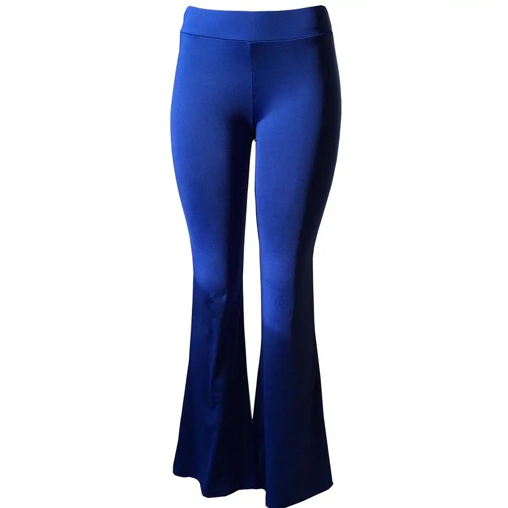 Dance Women Flare Pants Office Lady High Waist Solid Color Bell-bottomed Pants Slim Wide Leg Trousers Slim Casual Pants