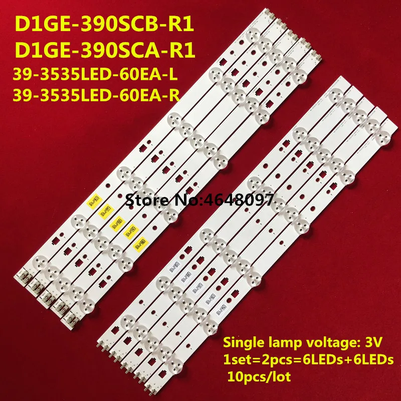 LED Backlight strip 12 lamp For UN39FH500F D1GE-390SCB-R1 D1GE-390SCA-R1 39-3535LED-60EA-L UA39EH5003R DE390BGA-V1 BN41-01824A