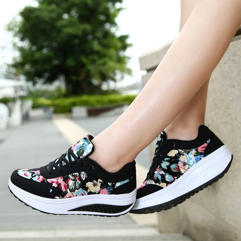 KAMUCC Women Shoes 2018 Fashion Sneakers Women Basket Femme Comfortable Wedges Sneakers chaussure femme Women Vulcanize Shoes