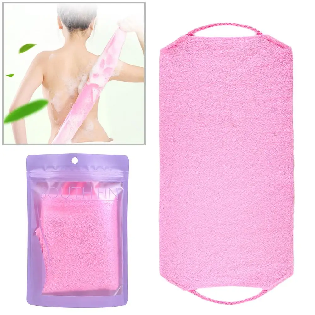 Men Women Soft Cotton Bamboo Fiber Back Scrubber Bath Towel Exfoliating Massage For Shower Body Cleaning Tool Bathing Scrubber