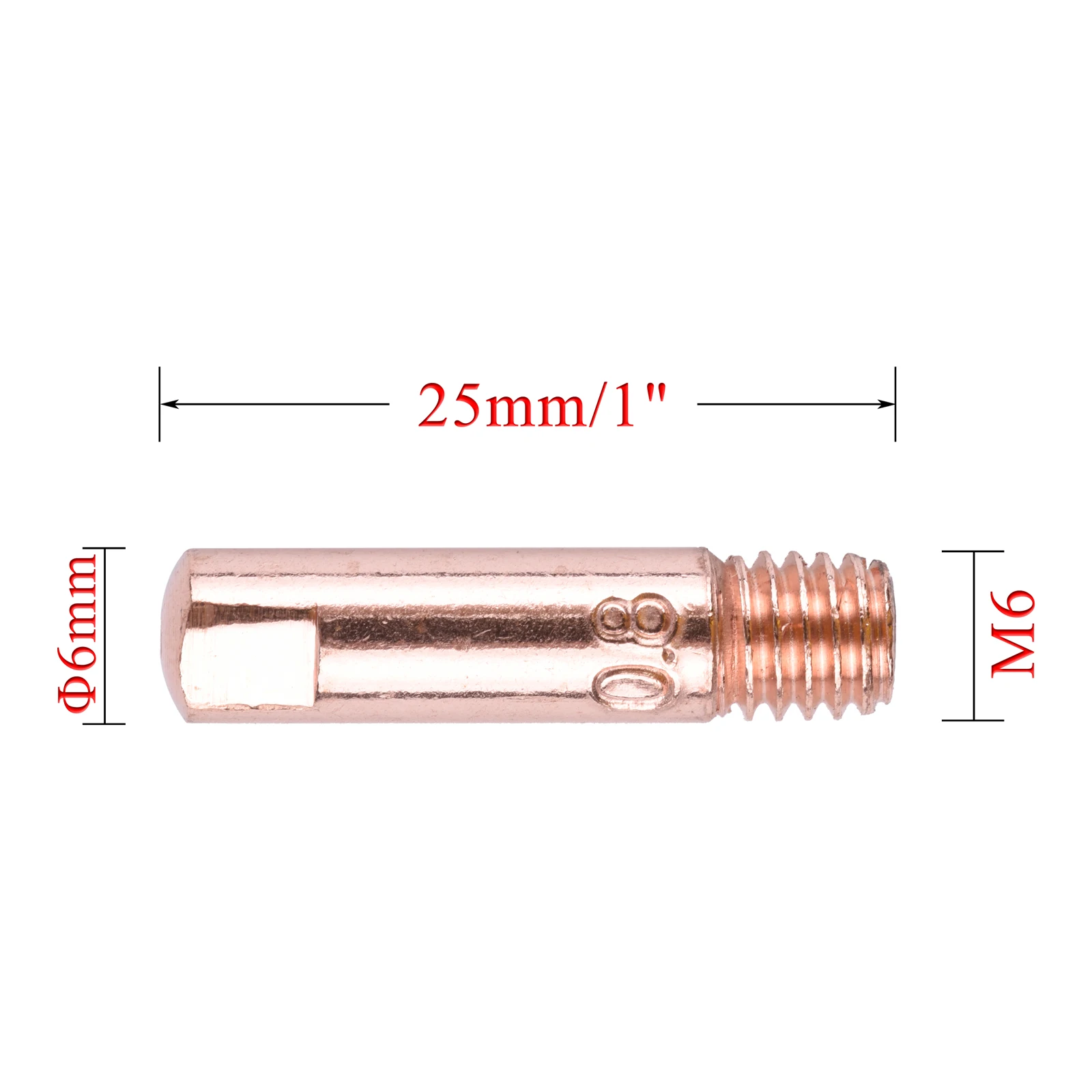 20/40Pcs MB 15AK Contact Tips Gas Nozzle Consumables M6*25mm 0.6 - 1.2mm Welding Torch Gun Co2 MIG/MAG Accessories