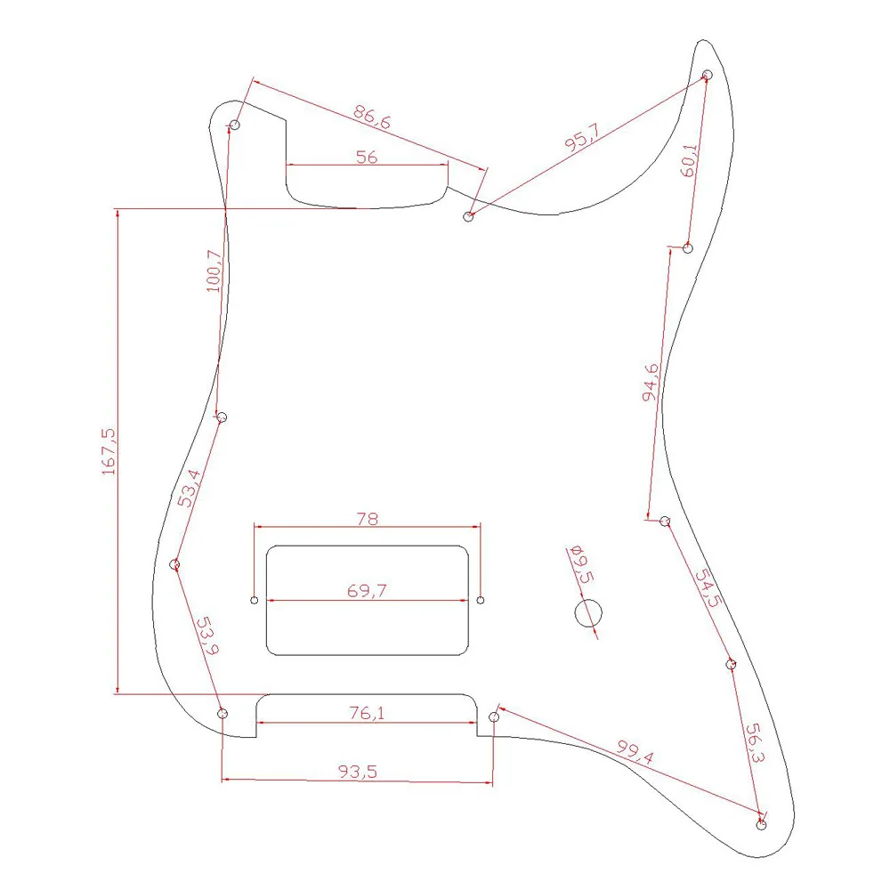 Aged Pearl 11 Hole ST Strat One Humbucker Guitar Pickguard Scratch Plate Fits Fender Delonge Guitar Parts Guitar Accessories