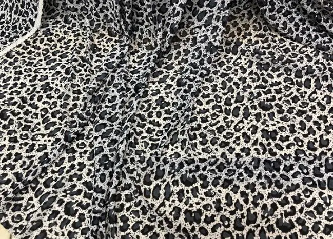 150cm * 100cm Red Encryption Spandex Mesh Leopard Print Fabric Stage Performance Costume Latin Dance Wear Fabric