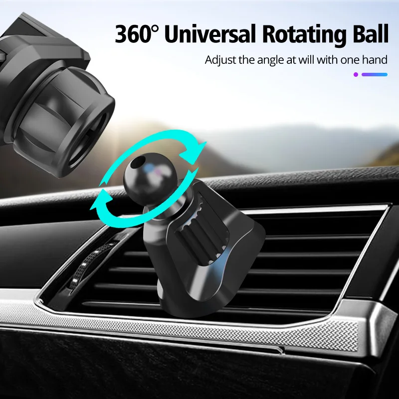 Untoom Car Phone Holder Base Universal 17mm Ball Head for Car Air Vent Mount Clip In Car Hook Stick Cell Phone Support Bracket