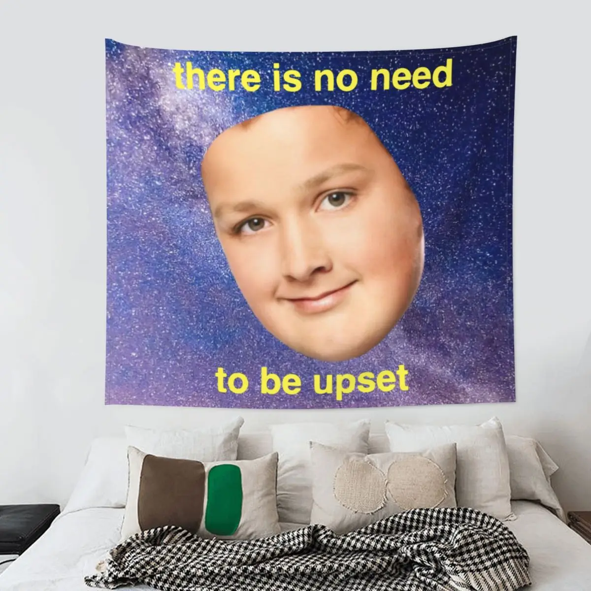 Gibby Galaxy Wise Words Tapestry Hippie Polyester Wall Hanging iCarly Wall Decor Curtain Art Blanket