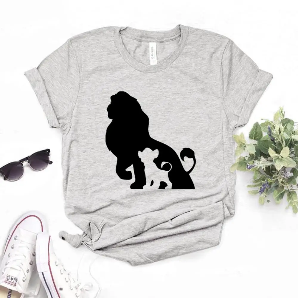 Hipster ตลกเสื้อยืดของขวัญ Lady Yong สาว Top Tee Lion Mom เด็กพิมพ์ผู้หญิง Tshirt