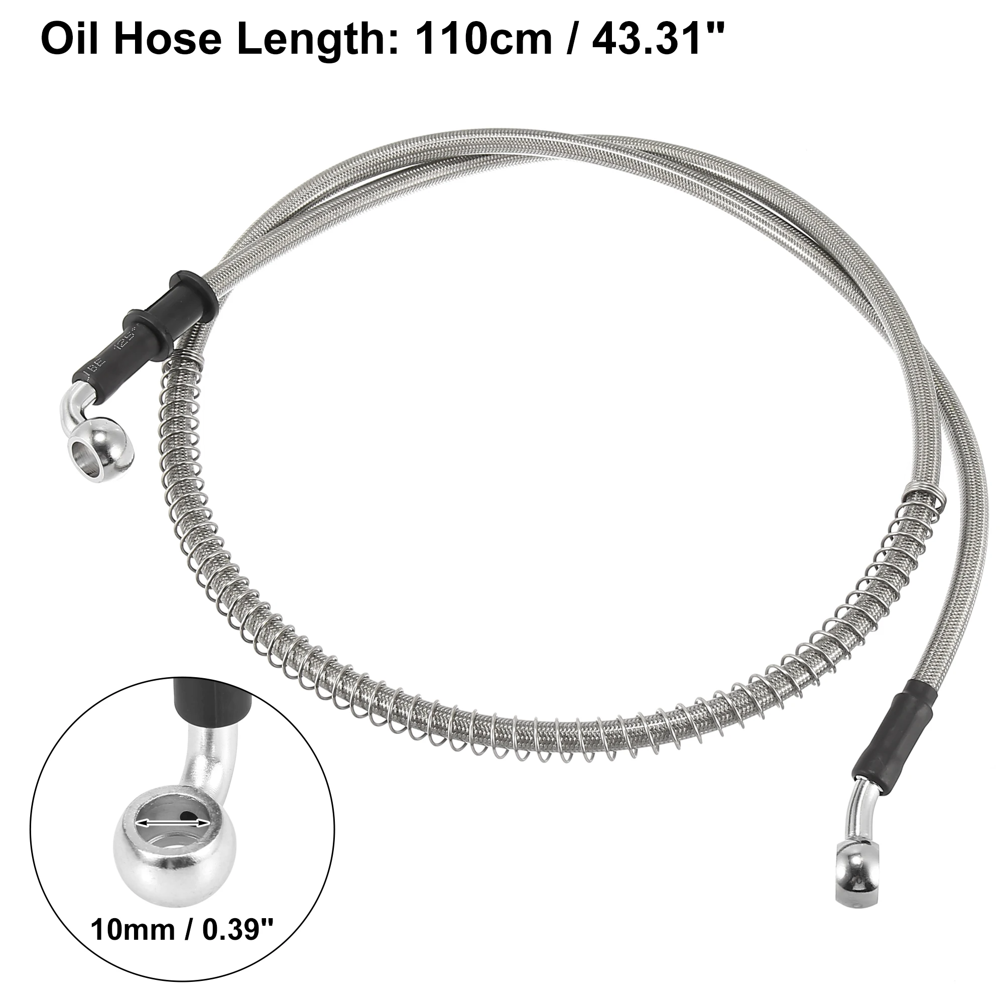 Manguera De Freno Hidráulico Reforzado 40cm – Acero Inoxidable Trenzado Para Motocicleta (banjo 10mm)