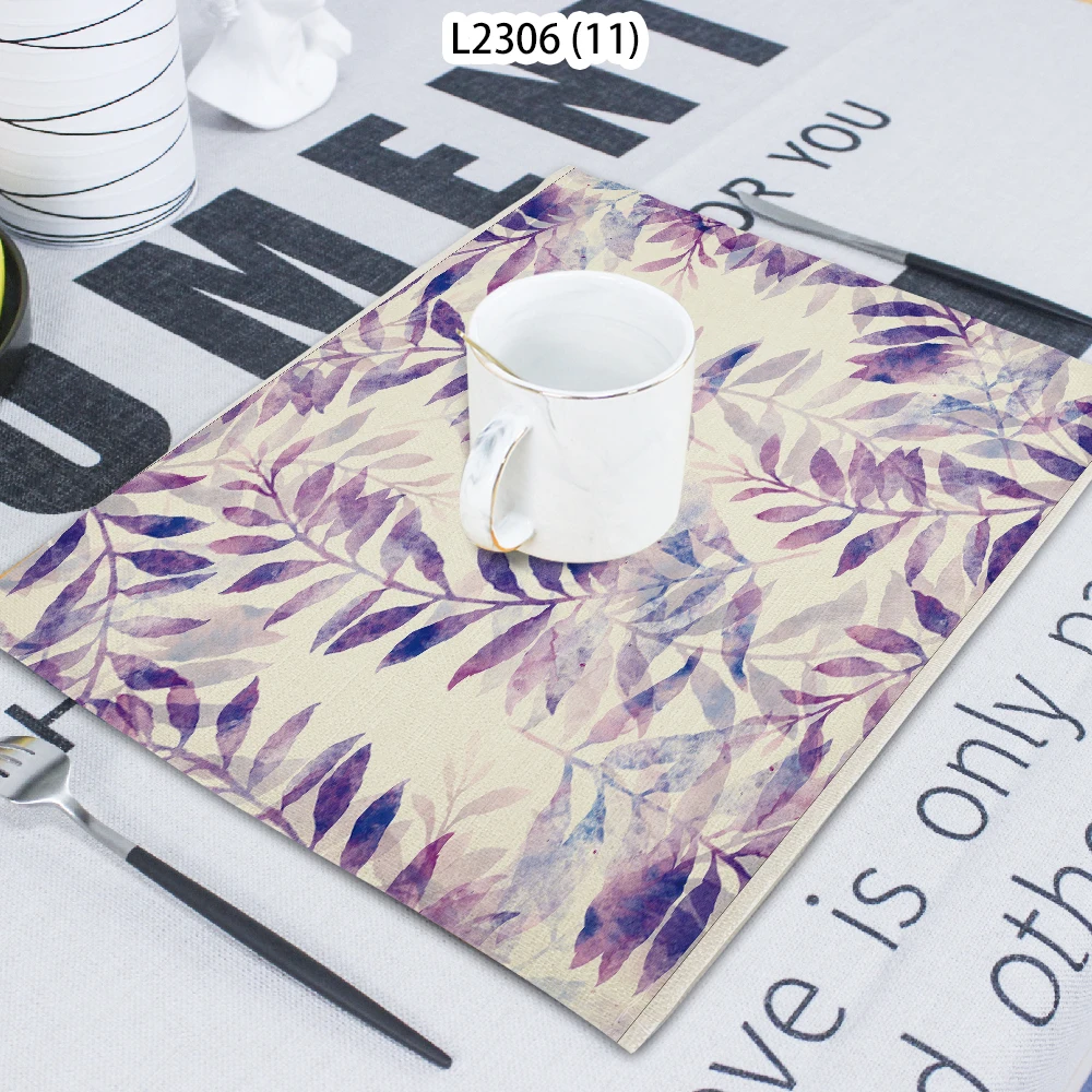 1 Pcs Floral Pattern Small Insect Printed Napkin Cloth Home Decoration Table Mat Cloth Tea Towel Coaster 42*32 Servilletas Tela