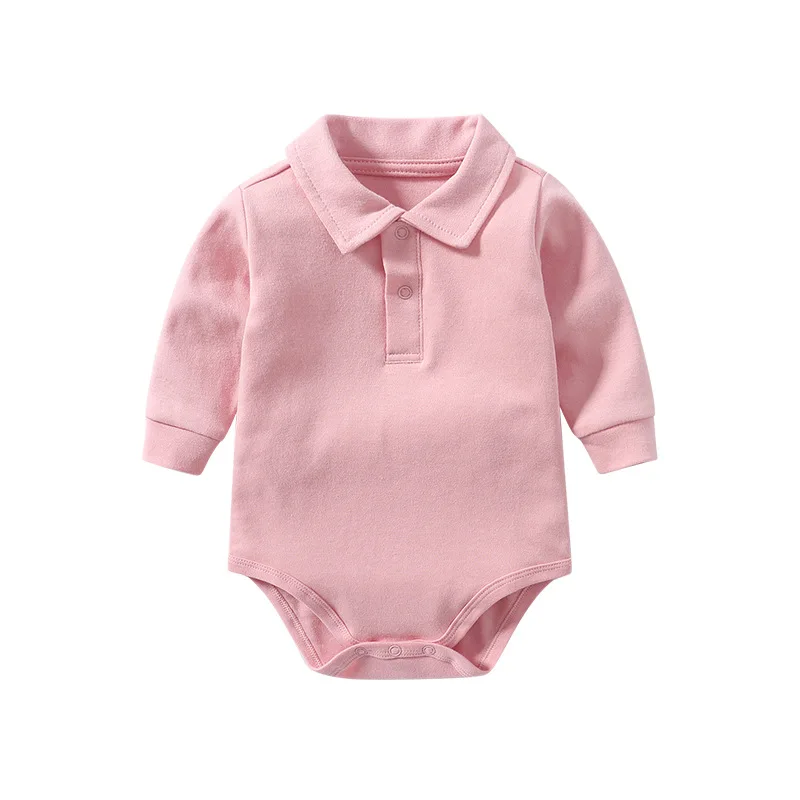 Nieuw aangekomen katoenen winter herfst baby romper baby bodysuits polo romper met lange mouwen voor baby meisjes jongens