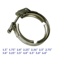 ZUCZUG-abrazadera de banda en V de liberación rápida de 1,5 a 6,0 pulgadas, tubo de escape de acero inoxidable 304, abrazadera no incluye bridas