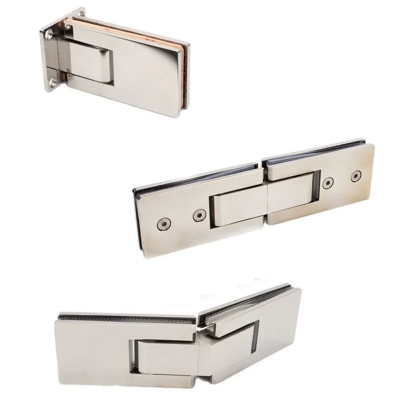 

2Pcs Shiny Polished 304 Stainless Steel Cast Long Shower Encloure Frameless Glass Hinge 90 135 180 Degrees