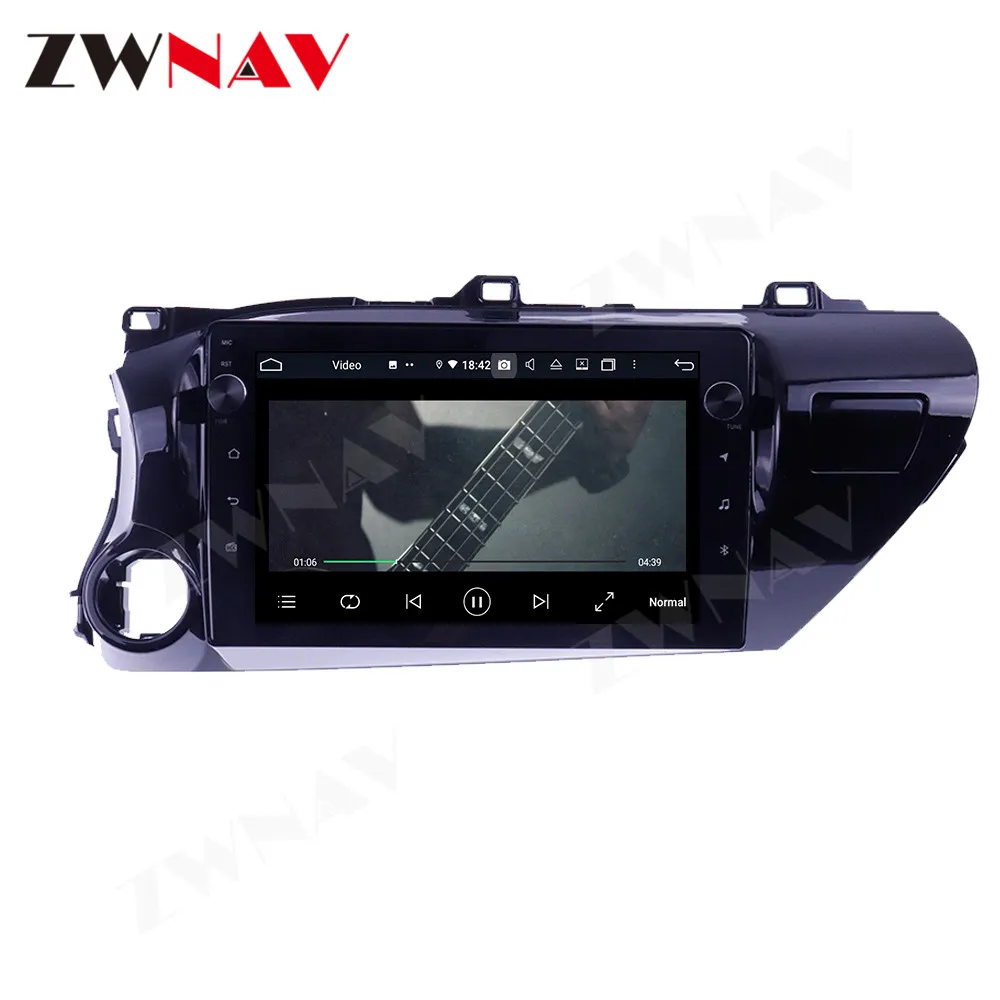 Android 10 4+128G Audio Navigation GPS For Hilux 2016-2018 Screen Car Carplay Radio DVD Player Stereo Multimedia DSP IPS