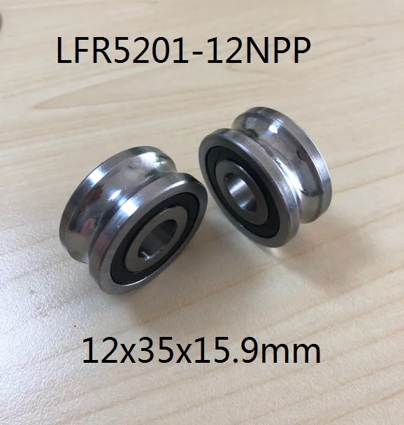 120pcs LFR5201-12NPP U groove track roller pulley bearings 12*35*15.9mm