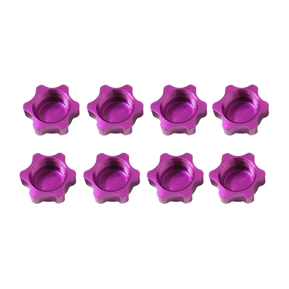 8PCS 17mm Wheel Hub Hex Nut Fine Anti-Dust Cover Proof 80123 81212 For 1/8 RC Hobby Car Parts