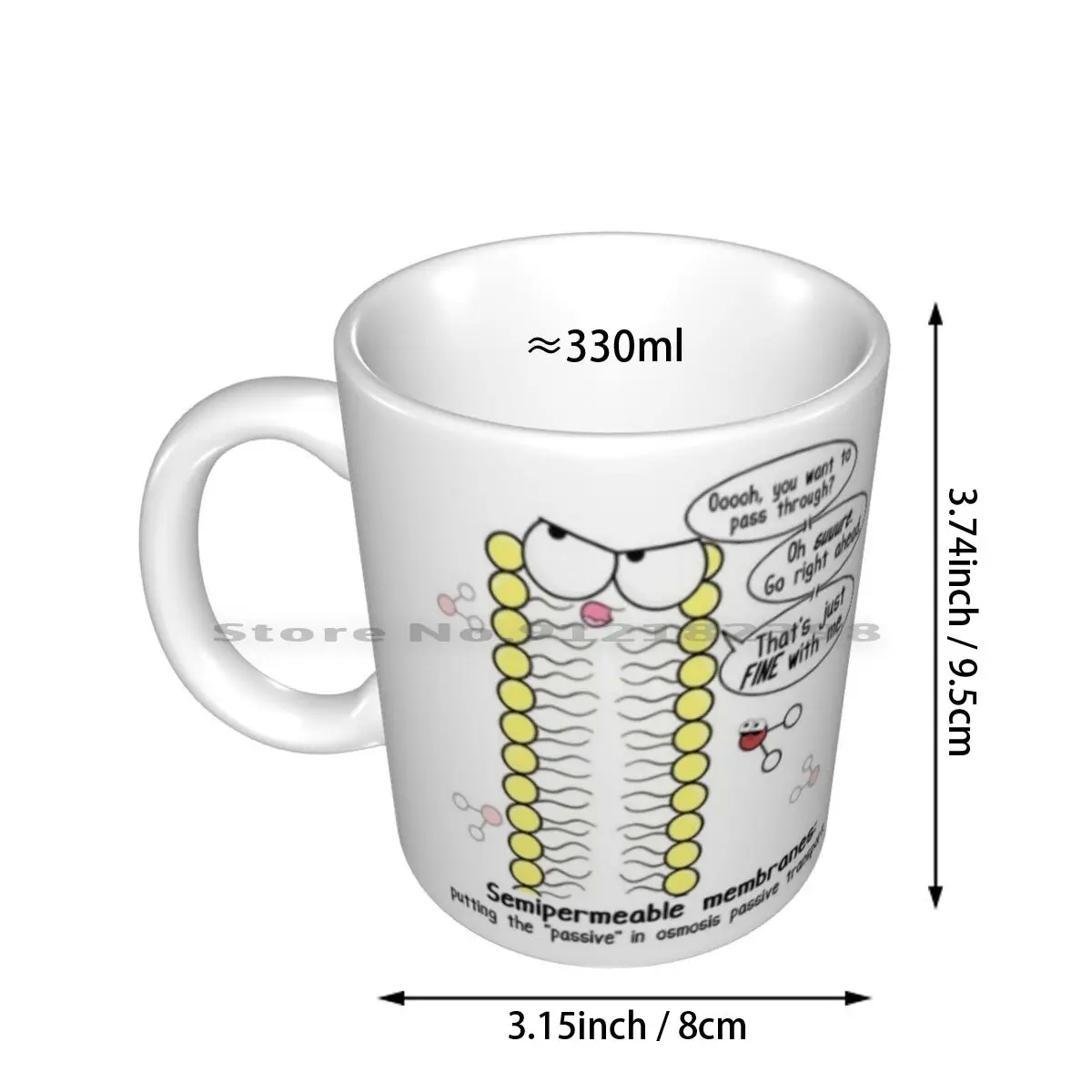 Passive Aggressive Cell Membrane Ceramic Mugs Coffee Cups Milk Tea Mug Biology Science Microbiology Cells Membrane Osmosis