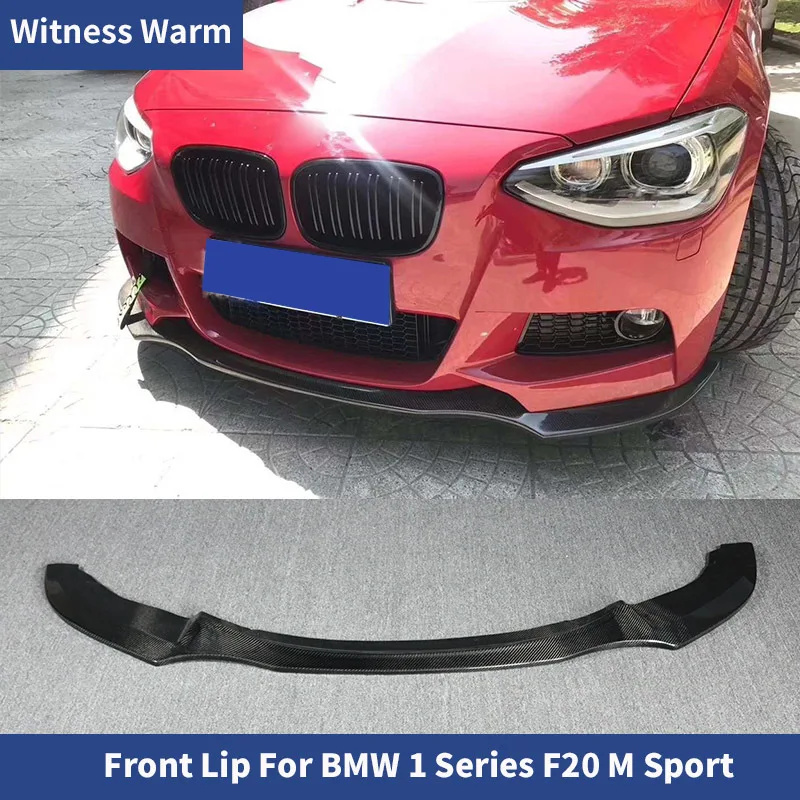 1 Series Front Bumper Lip Spoiler for Bmw 120i 118i 125i F20 M125i Carbon Fiber Splitter Mt Sport Bumper 2011-2018 Head Chin